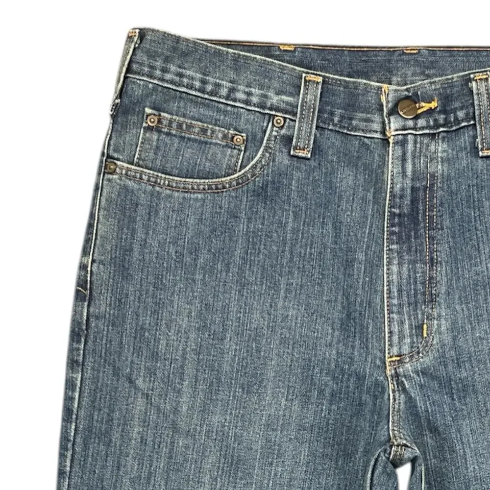 Carhartt Relaxed Fit Men’s Jeans 36x34 Dark Wash Durable Workwear Denim